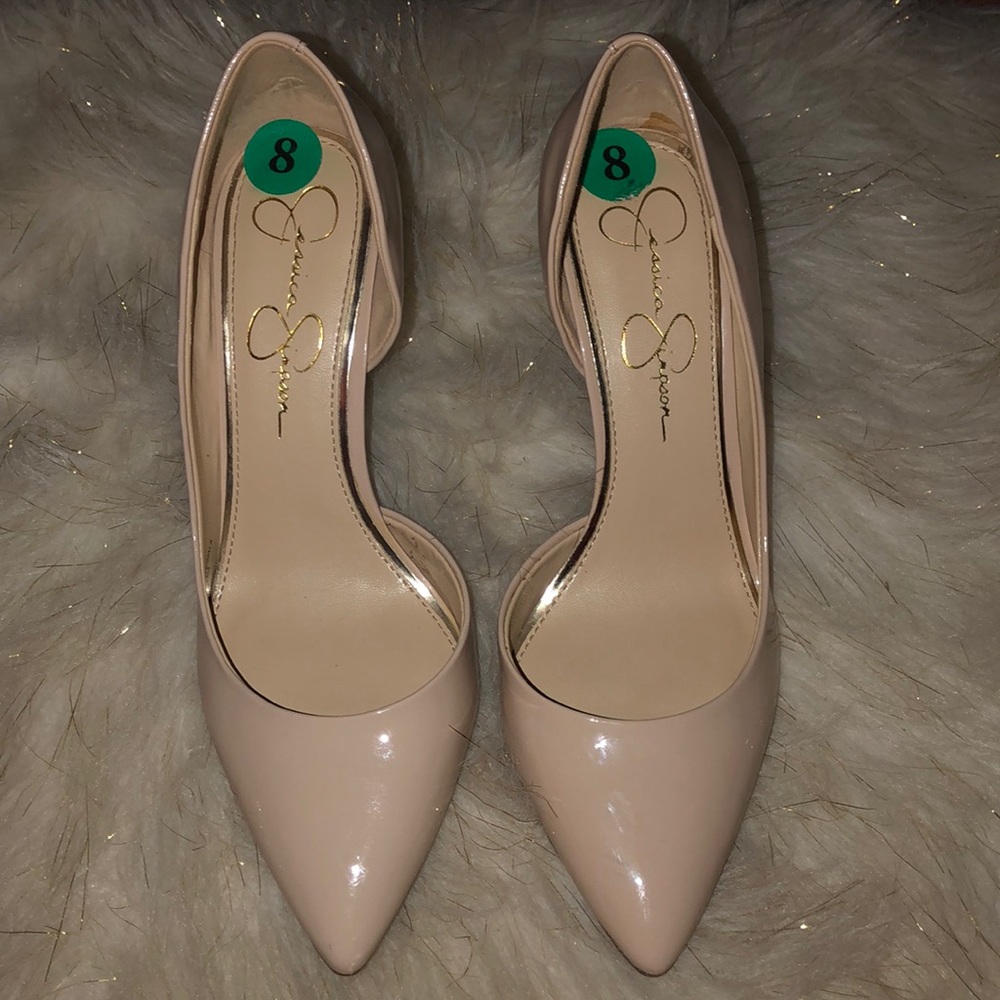 Jessica Simpson nude heels size 8